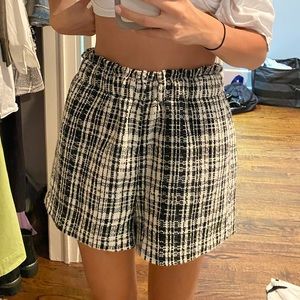 Zara Plaid Shorts